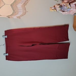 Prana wide leg cropped red pants